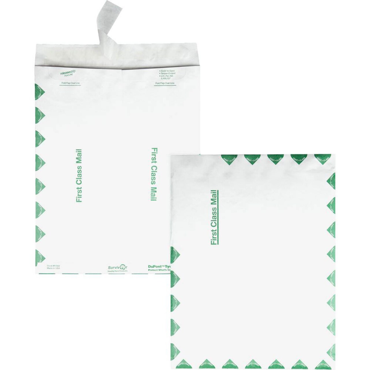 SURVIVOR Quality Park Tyvek Envelopes - Mail - 6"W x 9" L- 14 lb - Peel and Seal - Tyvek - White